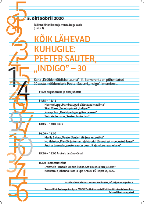 Kõik lähevad kuhugile. Peeter Sauter, “Indigo” – 30